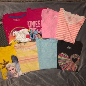 🌟 Bundle pf 9 girls short sleeve shirts